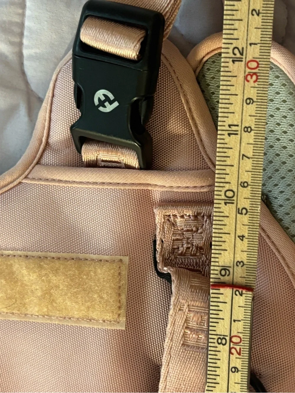 Fei and Eve Large Pink Classic Dog Harness with Velcro for patches